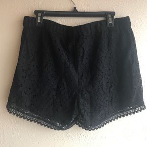 Black lace H&M shorts
